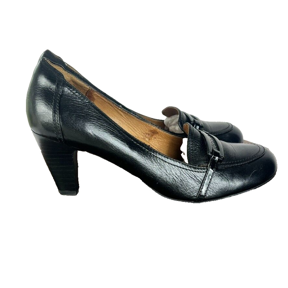 Sofft Shoes Womens 8.5 Black Leather Classic Round Toe Professional Pumps Heels - Picture 2 of 12